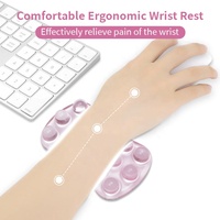 Tapis de souris en silicone gel transparent souple antidérapant avec repose-poignet pour le jeu et le bureau – Stock disponible