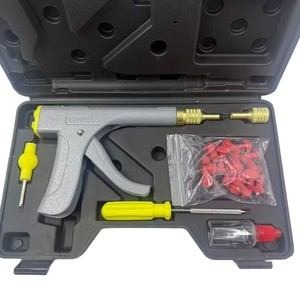 Kit d'outils manuels métalliques pour réparation de pneus <span class=keywords><strong>tubeless</strong></span> de moto, vélo électrique et voiture, avec clou <span class=keywords><strong>champignon</strong></span> et caoutchouc de réparation radial - Product Image 3
