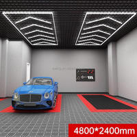 Etop - Lumière LED hexagonale pour garage, personnalisable, 6500K, lumière de plafond en forme de nid d'abeille, grille de lumière LED pour garage, pour atelier de détaillage