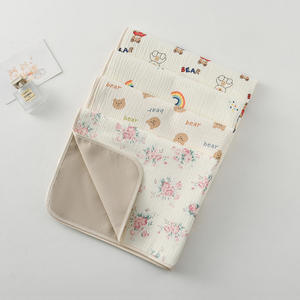 وسادات تغيير حفاضات قطنية مقاس L للأطفال الرضع، ناعمة وصديقة للبشرة ومقاومة للماء، قابلة للغسل وإعادة الاستخدام، بطانات حفاضات، حصائر، وسادات تحتية - Product Image 5