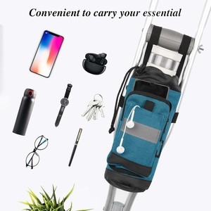 Échantillon gratuit béquille sac léger béquille accessoires pochette de rangement sangle réfléchissante avant fermeture éclair poche universelle béquille sac - Product Image 6