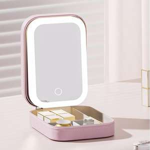 Espejo Cosmético Portátil con Luz, Recargable, con Caja de Almacenamiento, Descuento Mixto de Alta Calidad - Product Image 1