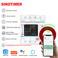 Compteur d'énergie intelligent photovoltaïque 3P4W 100A 3P+N Rail DIN Protection contre les fuites Multifonctionnel Compteur d'énergie DDTS6619-3P+N-Leakage