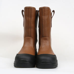 Fabricante fábrica zapatos de seguridad personalizados para los hombres botas de punta de acero de cuero antideslizante impermeable resistente a puñaladas S3 al por mayor - Product Image 2