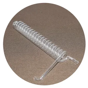 Spiral Quartz Glass Tubing / Clear Quart Glass Coil Tube / Quartz Helix Glass Tubes Quartz Soiral Tube