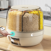 Diviseurs de seau à riz rotatifs multi-compartiments, boîte de rangement de céréales moderne et minimaliste, conteneur anti-insectes pour la maison