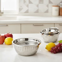 Couvercle en acier inoxydable de style américain de haute qualité pour bassin Lotus, idéal pour le stockage de légumes et fruits à domicile, rehaussant la décoration luxueuse