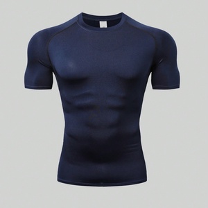 Camiseta Ligera <span class=keywords><strong>de</strong></span> Verano para Hombre, Cuello Redondo, Seda <span class=keywords><strong>de</strong></span> Leche, Deportiva, Ajustada, Manga Corta, Secado Rápido - Product Image 4