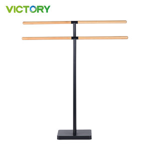 Portasciugamani mobile pieghevole da terra in ferro nero - Product Image 3