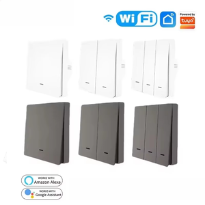 ทูย่าสมาร์ทวอลล์บัตตันสวิตช์ WiFi+RF433 1/2/3 แก๊ง สมาร์ทไลฟ์แอปรีโมทคอนโทรล อเล็กซา กูเกิล โฮม - Product Image 1