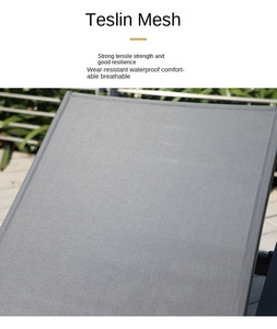 Tumbona Plegable Ajustable de Malla Teslin para Exteriores, <span class=keywords><strong>Playa</strong></span>, Piscina, Casa de Huéspedes y Hotel, Diseño Moderno y Sencillo - Product Image 3