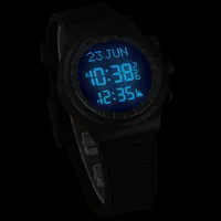 Jam Tangan Olahraga Muslim dengan Kompas Kiblat, Lampu Latar, Kalender Hijriah atau Jam Azan, Jam Tangan Sholat Muslim