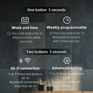 Régulateur de chauffage au sol électrique à écran tactile OEM Chauffage au sol <span class=keywords><strong>Thermostat</strong></span> de <span class=keywords><strong>radiateur</strong></span> Wifi pour chauffage au sol - Product Image 5