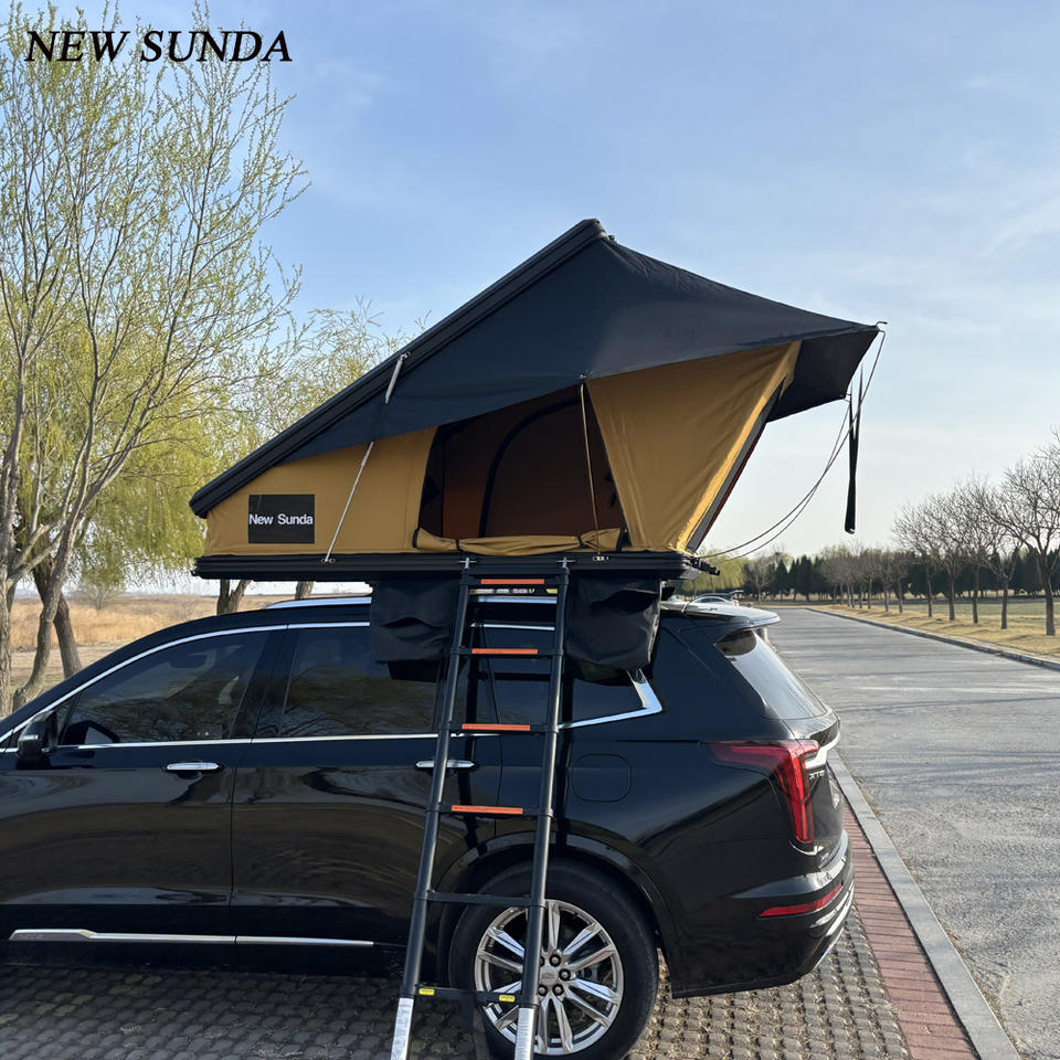 New Outdoor Hiking Triangle Aluminum Car Roof Top Tent X Aluminum Hard ...