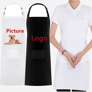 Logo Printing Polyester Kitchen Chef <b>Apron</b> Full Length Black Dishwasher Custom <b>Aprons</b> for Men - Product Image 1