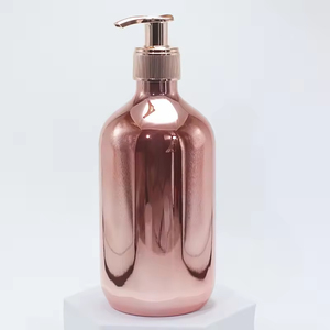 Luxury 300ml 500ml PET Electroplating Gold Silver Rose Gold <b>Shampoo</b> Conditioner <b>Bottle</b> <b>Pump</b> Cap - Product Image 5