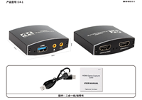 Tarjeta Capturadora de Video TVLooke 1080P/60Hz con Entrada de Micrófono, Salida USB2.0, Aleación de Aluminio para PS4, Transmisión de Audio de Juegos, OBS