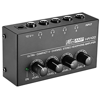 Headphone Amplifier 4 saluran Mini, Headphone Stereo Audio ultra-kompak