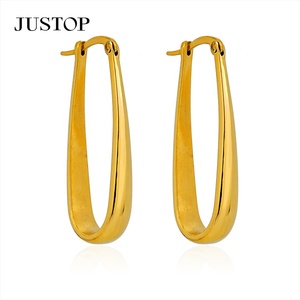 Proveedor de joyería de moda hipoalergénica con baño de oro en acero inoxidable a prueba de agua OEM/OEM, aretes de aro de acero inoxidable. - Product Image 6