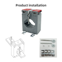 Corriente toroidal en miniatura Tipo barra colectora AC DCCP74/50 para transformadores CTS de aluminio de alta precisión para entrada de 220V 50Hz/60Hz