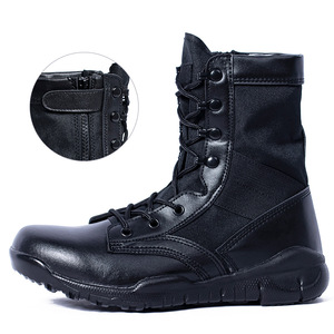 DF22 Men Tactical <b>Boots</b> Canvas Waterproof Outdoor All Seasons High Top <b>Hiking</b> <b>Boots</b> Beige - Product Image 3