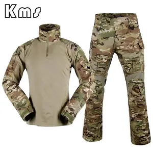 KMS Wholesale Custom Outdoor Shirt&Pant Hunting Camouflage Training Frog Uniform Combat Suit
