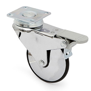 Roulette pivotante Irony, jante en caoutchouc, 75 h101, plastique, avec frein - Product Image 1