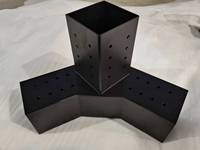 Supports triangulaires en acier industriel pour poutres en bois, kit de gazebo et pergola