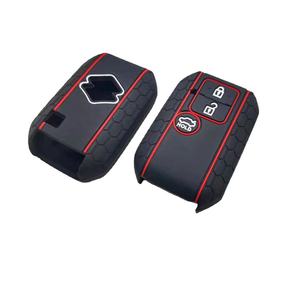 Housse de protection pour clé de <span class=keywords><strong>voiture</strong></span> à 2 boutons en silicone à motif nid d'abeille, compatible avec Suzuki Swift Ignis Jimney XL7 Ertiga 2004-2008 - Product Image 1