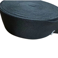 Bande élastique en polyester sergé de 6,4 cm, très populaire, pour vêtements, rideaux, décorations, sacs à dos et bretelles