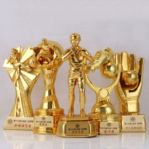 Trofeo de Resina Personalizado de la Copa Mundial de Fútbol, Recuerdo Deportivo Mundial, Trofeo Dorado, Trofeo de la Liga de Campeones - Product Image 1