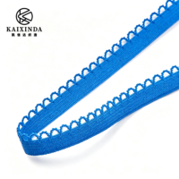 Bande de dentelle extensible en picot élastique Spandex/Nylon, 9 mm, douce pour la peau, pour la couture de vêtements et de sous-vêtements