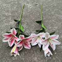LO-624 Großhandel Rosa Künstliche Blumen Faux Lilien Tulpen Orchideen Dekorative Blumen für Hochzeit und Heimdekoration