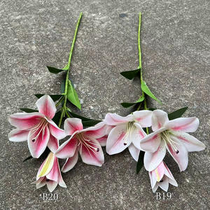 Flores Artificiales Rosadas al por Mayor LO-624, Flores Decorativas <span class=keywords><strong>de</strong></span> Lirio, Tulipán y Orquídea Artificiales para Decoración <span class=keywords><strong>de</strong></span> Bodas y Hogar - Product Image 3