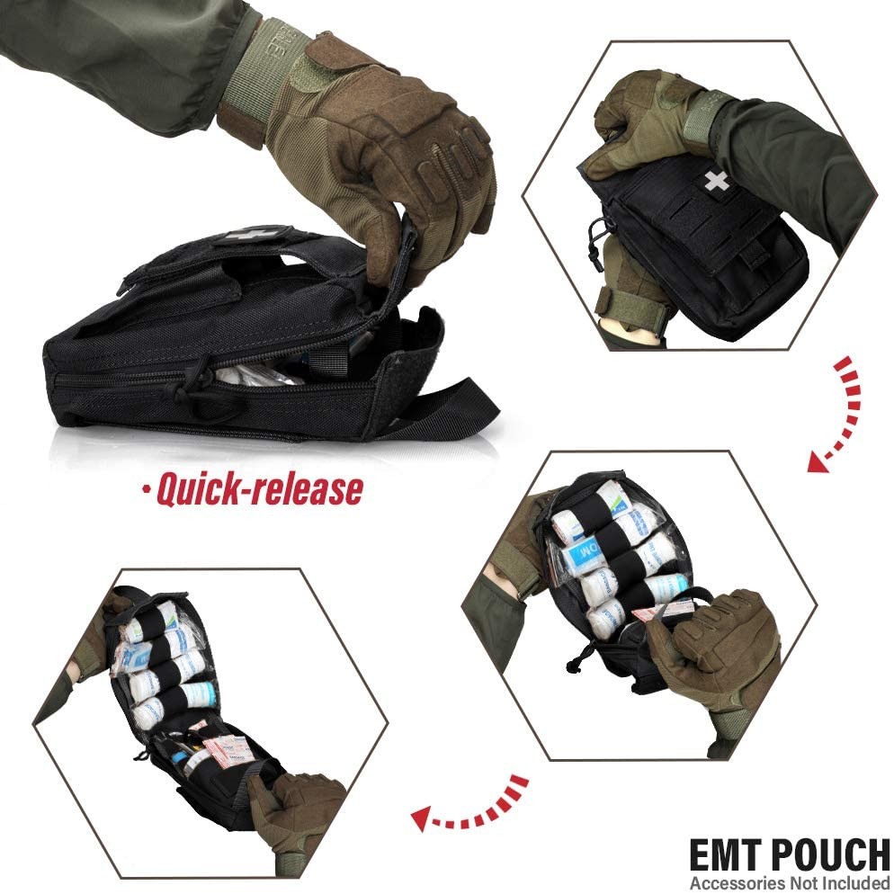 product-750-750 FREE SAMPLE Tactical Rip Away First Aid Pouch, Laser-Cut Design Molle Bag Survival Pouches Emergency Medical