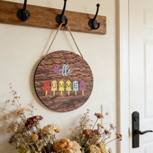 Colgante Decorativo para Puerta de Madera con Diseño de Abeja, Girasol y Trébol de Cuatro Hojas, Amuleto de <span class=keywords><strong>la</strong></span> <span class=keywords><strong>Suerte</strong></span> - Product Image 3