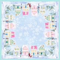 Tapis de Mahjong Américain Moderne de Luxe à Motifs Floraux, en Caoutchouc, Taille Standard US, Imperméable, Pliable, Portable, Surface Silencieuse, Rose et Bleu