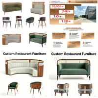 Meubles de restaurant modernes ODM, banquette demi-courbe, chaise, canapé, table pour café, hôtel, école