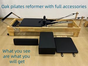 Высококачественный прочный дубовый Пилатес, реформатор для домашнего использования, студийный полный аксессуар, 6 пружин, бесшумный портативный регулируемый корпус - Product Image 2