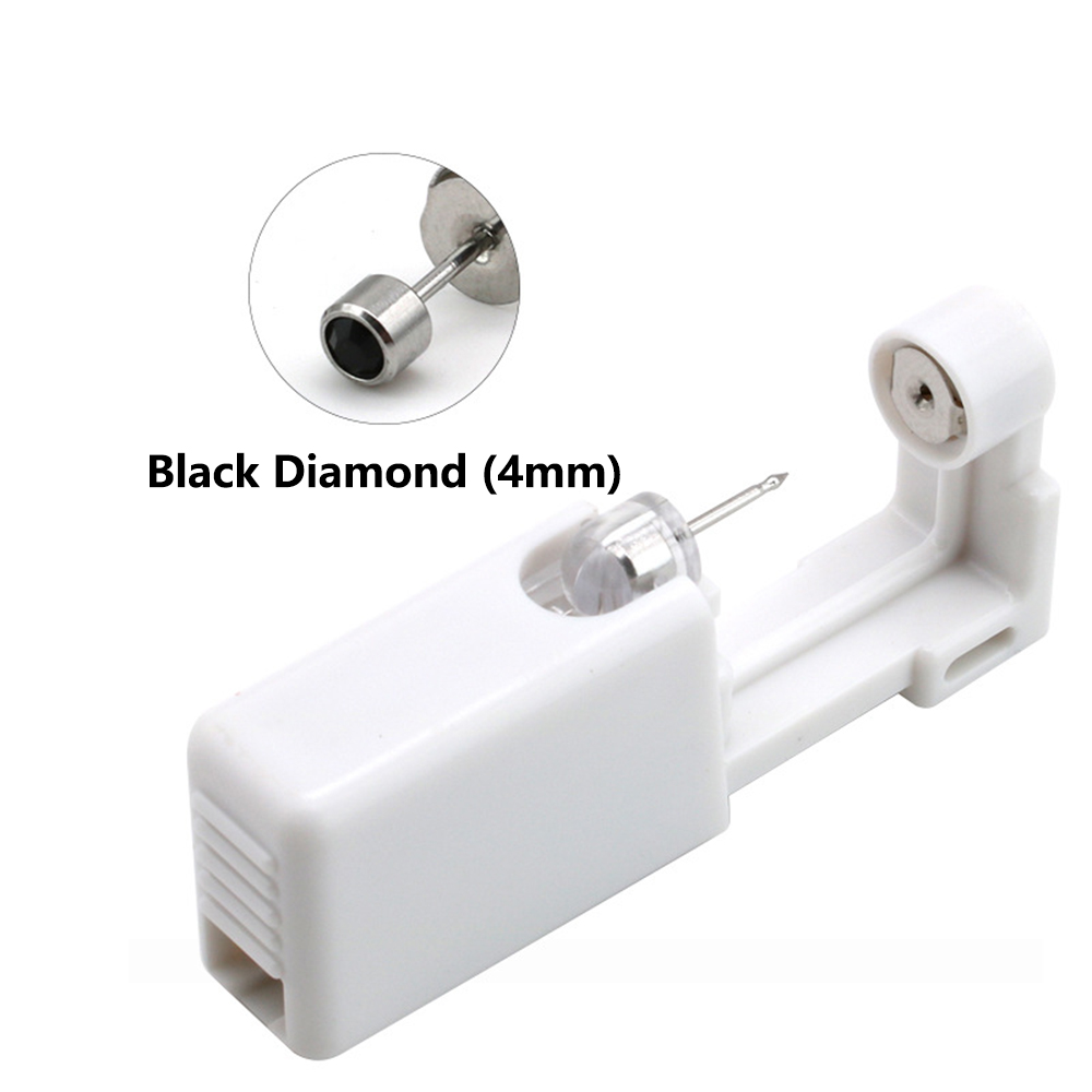 Silver 4mm Black Diamond