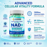 Complément alimentaire personnalisé OEM ODM sous marque privée Liposomal 1500MG NR 300MG Gummies liquides revêtus de gel – Évaluation de la documentation NAD