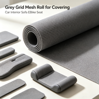 Rouleau de cuir synthétique gris durable en silicone, anti-rayures, au toucher doux, pour projets d'habillage et de décoration intérieurs