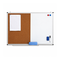 Tableau combiné mural 2-en-1 RedSun en liège et tableau blanc magnétique, panneau arrière personnalisable pour réunions de bureau (vente en gros)