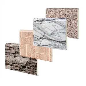 Panel Cetakan Dinding Plastik Shower Beton Cetak Bahan Dekorasi Eksterior Pola Marmer