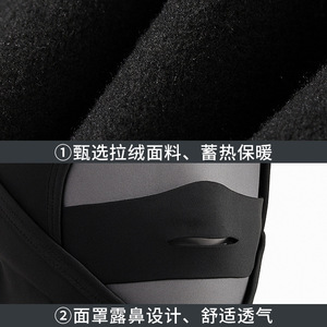 Laketon Ski Balaclava Face Mask Black Unisex Windproof Warm Cycling Helmet Liner Breathable Winter Sports Headwear - Product Image 2