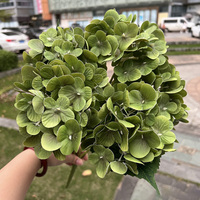 Fournisseur de fleurs pour décoration de mariage, bouquet de fleurs d'hortensia en latex de qualité supérieure, 5 têtes, fleurs artificielles au toucher réel