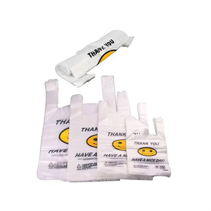 Custom for Face Eco-Friendly Reusable Grocery Shopping Bags Personalized Plastic Vests for Supermarket Use