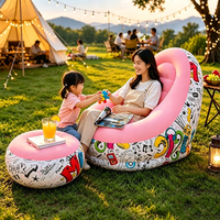 Canapé gonflable multicolore pour adulte, chaise de camping et de loisirs d'extérieur, durable, excellent rapport qualité-prix, vente en gros