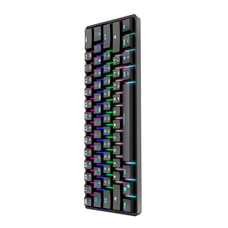 MOQ Rendah GK021 RGB Warna Penuh 61 Tombol 84 Tombol Keyboard Logam Permainan Keyboard dengan Layanan Purna Jual Yang Baik