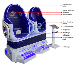 Maker VR/AR/MR Equipo Realidad virtual Mejores ventas 9D VR Asiento de 2 plazas Silla Juego de cine <span class=keywords><strong>Ganar</strong></span> <span class=keywords><strong>dinero</strong></span> Rápido VR Egg 9D VR - Product Image 5